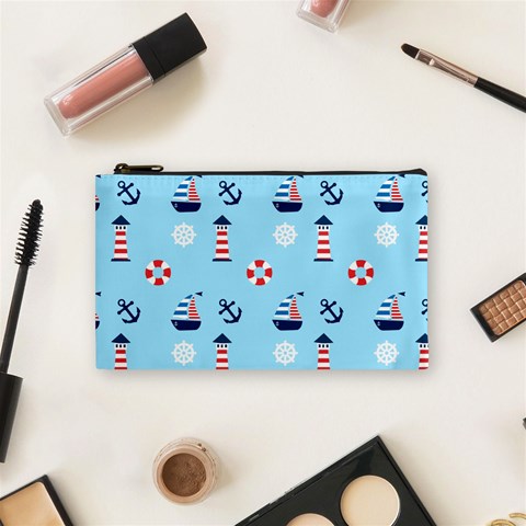 Sailing The Bay Cosmetic Bag (Small) from ArtsNow.com Front
