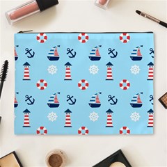 Sailing The Bay Cosmetic Bag (XL) from ArtsNow.com Front