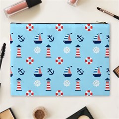 Sailing The Bay Cosmetic Bag (XL) from ArtsNow.com Back