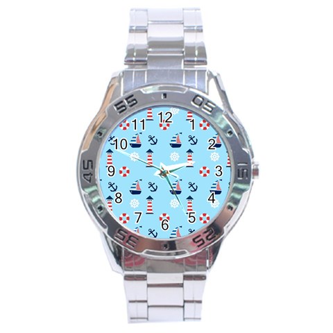 Sailing The Bay Stainless Steel Watch from ArtsNow.com Front