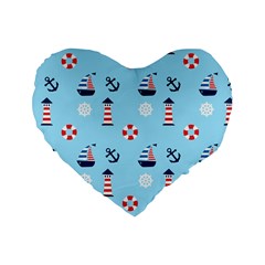 Sailing The Bay 16  Premium Heart Shape Cushion  from ArtsNow.com Front