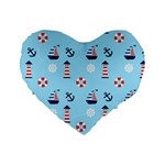 Sailing The Bay 16  Premium Heart Shape Cushion 