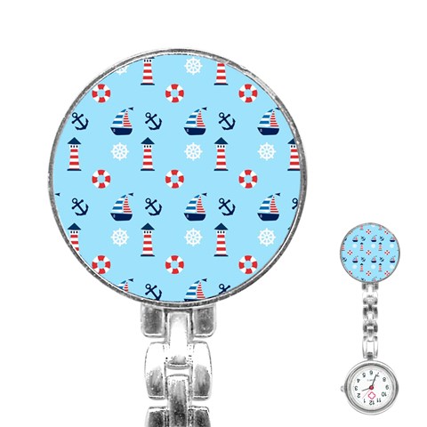 Sailing The Bay Stainless Steel Nurses Watch from ArtsNow.com Front