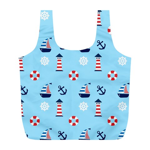 Sailing The Bay Reusable Bag (L) from ArtsNow.com Front