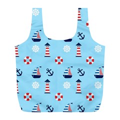 Sailing The Bay Reusable Bag (L) from ArtsNow.com Back