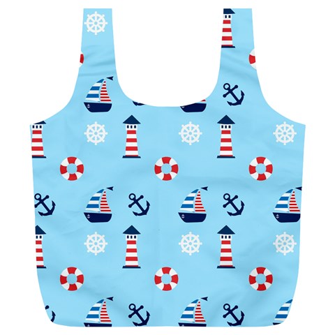 Sailing The Bay Reusable Bag (XL) from ArtsNow.com Front