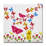 Butterfly Beauty Ceramic Tile