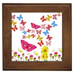 Butterfly Beauty Framed Ceramic Tile