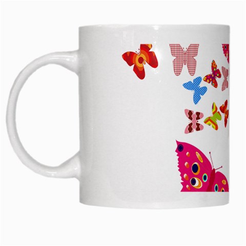 Butterfly Beauty White Coffee Mug from ArtsNow.com Left