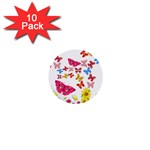 Butterfly Beauty 1  Mini Button (10 pack)