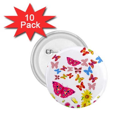 Butterfly Beauty 1.75  Button (10 pack) from ArtsNow.com Front