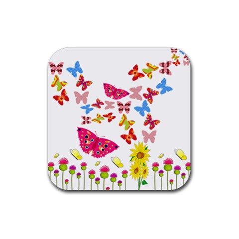 Butterfly Beauty Drink Coaster (Square) from ArtsNow.com Front