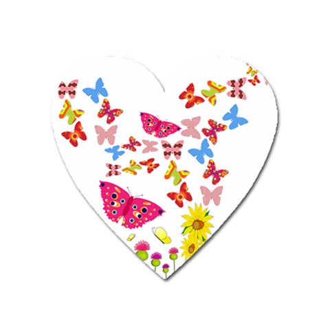 Butterfly Beauty Magnet (Heart) from ArtsNow.com Front