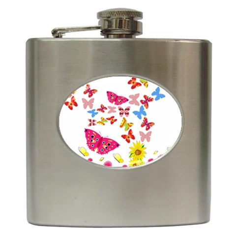 Butterfly Beauty Hip Flask from ArtsNow.com Front