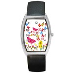 Butterfly Beauty Tonneau Leather Watch