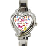 Butterfly Beauty Heart Italian Charm Watch 