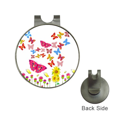 Butterfly Beauty Hat Clip with Golf Ball Marker from ArtsNow.com Front