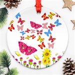 Butterfly Beauty Round Ornament (Two Sides)