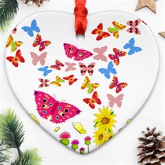 Butterfly Beauty Heart Ornament (Two Sides) from ArtsNow.com Back