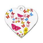 Butterfly Beauty Dog Tag Heart (Two Sided)