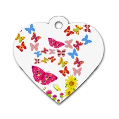 Butterfly Beauty Dog Tag Heart (Two Sided) from ArtsNow.com Back