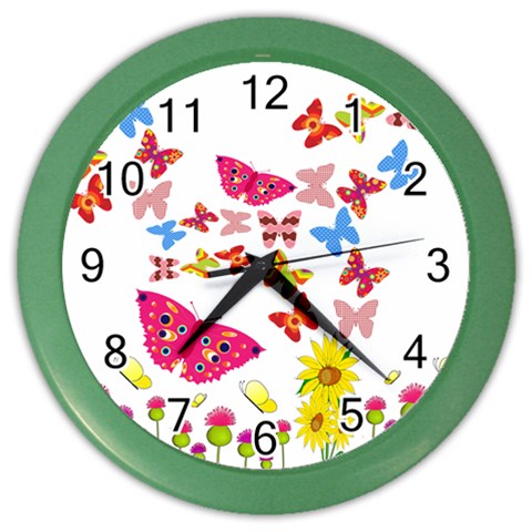 Butterfly Beauty Wall Clock (Color) from ArtsNow.com Front