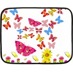 Butterfly Beauty Mini Fleece Blanket (Two Sided)