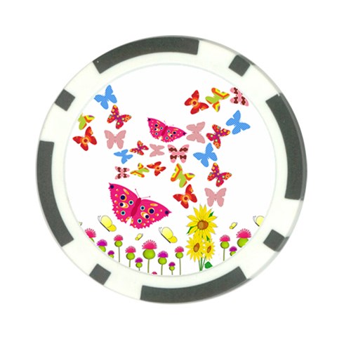Butterfly Beauty Poker Chip (10 Pack) from ArtsNow.com Front