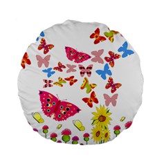 Butterfly Beauty 15  Premium Round Cushion  from ArtsNow.com Back