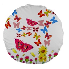 Butterfly Beauty 18  Premium Round Cushion  from ArtsNow.com Back