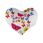 Butterfly Beauty 16  Premium Heart Shape Cushion 