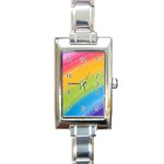 Acrylic Rainbow Rectangular Italian Charm Watch