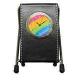 Acrylic Rainbow Stationery Holder Clock