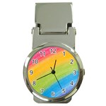 Acrylic Rainbow Money Clip with Watch