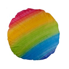 Acrylic Rainbow 15  Premium Round Cushion  from ArtsNow.com Back