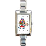 Lots of Gifts Rectangular Italian Charm Watch