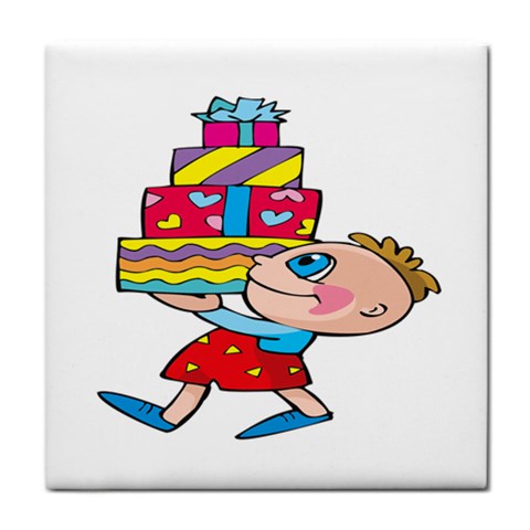 Lots of Gifts Tile Coaster from ArtsNow.com Front