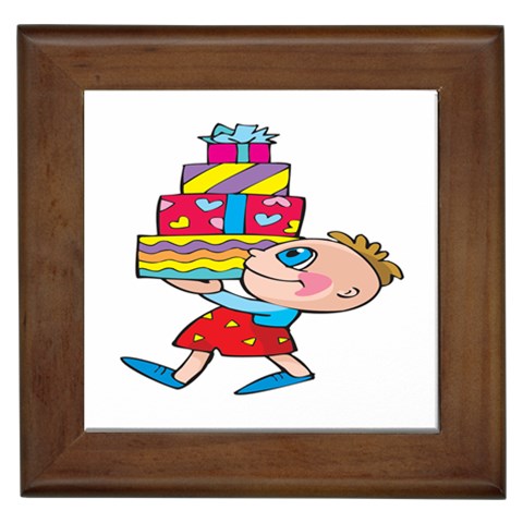 Lots of Gifts Framed Tile from ArtsNow.com Front