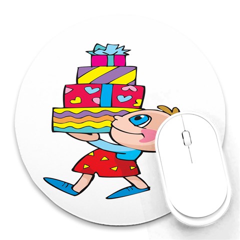 Lots of Gifts Round Mousepad from ArtsNow.com Front