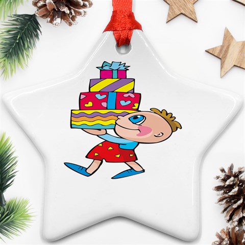 Lots of Gifts Ornament (Star) from ArtsNow.com Front