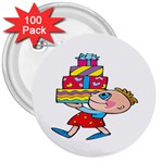 Lots of Gifts 3  Button (100 pack)