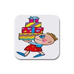 Lots of Gifts Rubber Square Coaster (4 pack)