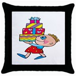 Lots of Gifts Throw Pillow Case (Black)