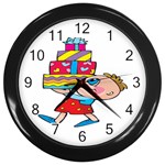 Lots of Gifts Wall Clock (Black)