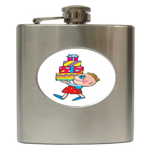Lots of Gifts Hip Flask (6 oz) from ArtsNow.com Front