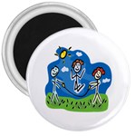 Jump Roping Kids 3  Magnet