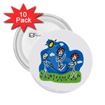 Jump Roping Kids 2.25  Button (10 pack)