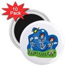 Jump Roping Kids 2.25  Magnet (10 pack)