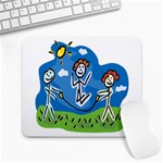 Jump Roping Kids Large Mousepad