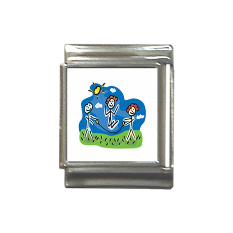 Jump Roping Kids Italian Charm (13mm) from ArtsNow.com Front